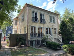 Copper gutters on a home in Cambridge, MA