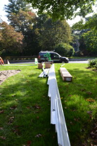 Aluminum gutter delivered to a project in Walpole, MA